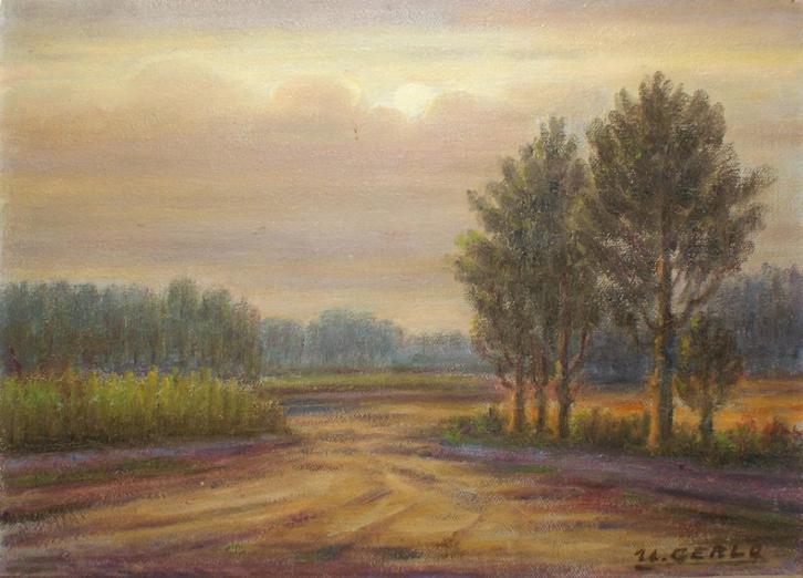 Urbain Gerlo (1897-1986): Heideweg (O/D, 75 x 60 cm), Antiek en Kunst, Kunst | Schilderijen | Klassiek, Ophalen of Verzenden