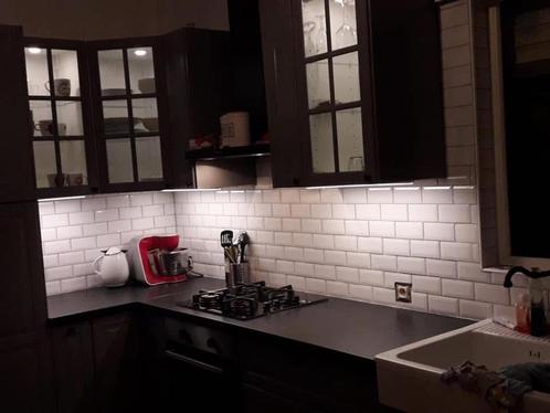 Keuken met toestellen, Huis en Inrichting, Keuken | Complete keukens, Gebruikt, Hoekkeuken, Grijs, Ophalen