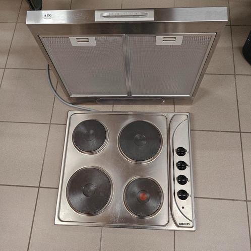 Kookplaat en dampkap (ongebruikt), Elektronische apparatuur, Kookplaten, Zo goed als nieuw, Inbouw, Elektrisch, 4 kookzones, Ophalen