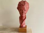 Vintage buste jongedame in terracotta kleur gesign P.Sersté, Ophalen of Verzenden
