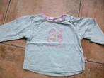 Lichtgroene longsleeve met opschrift en glitters, maat 62, Enfants & Bébés, Vêtements de bébé | Taille 62, Enlèvement ou Envoi