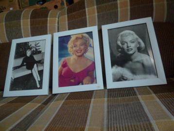 Marilyn Monroe 3 mooie NIEUWE lijsten, 35 cm x 26 cm x 1,5cm beschikbaar voor biedingen