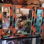 retro spiegel drieluik, Huis en Inrichting, Ophalen of Verzenden