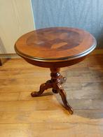 Ronde decoratieve bijzettafel in kerselaar., Enlèvement, Utilisé