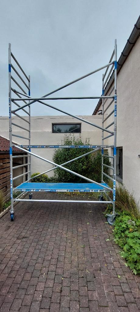 échafaudage LADDER STEIGER 1M35 X 2M50 X 6M20, Bricolage & Construction, Échafaudages, Comme neuf, Échafaudage fixe ou roulant
