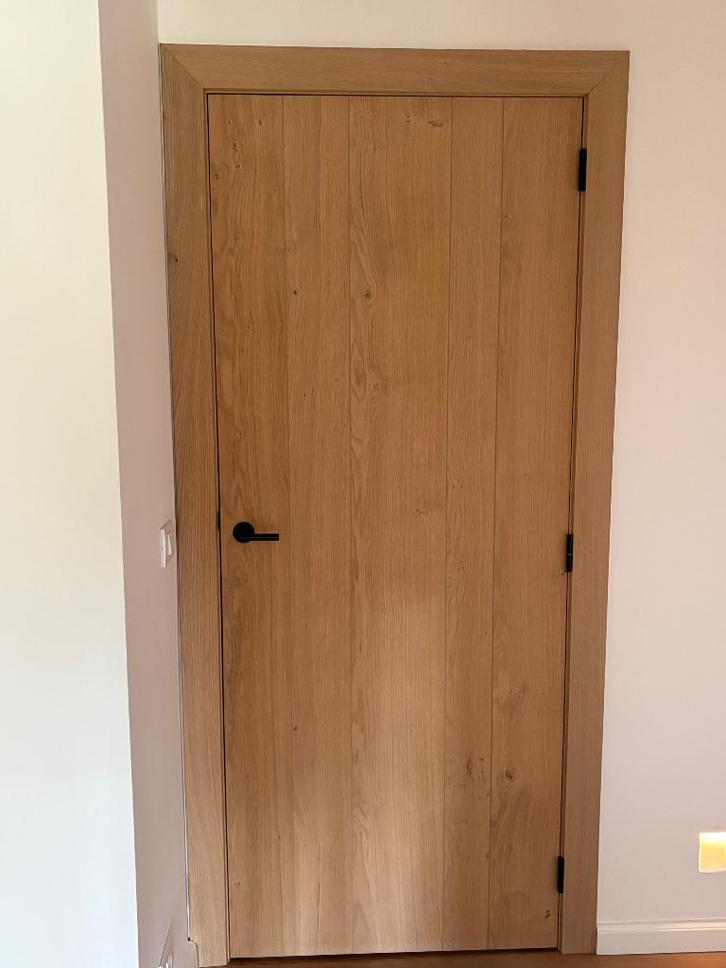 Deur half massief eik, Doe-het-zelf en Bouw, Deuren en Vliegenramen, Gebruikt, Binnendeur, Minder dan 200 cm, 80 tot 100 cm, Hout