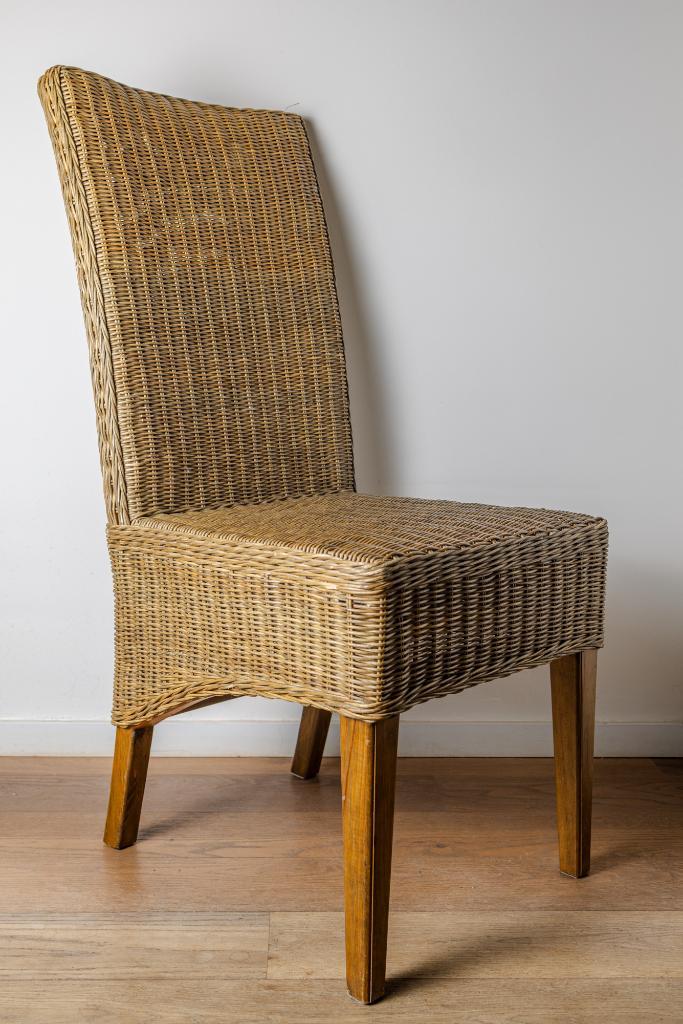 Eetkamer Stoelen, Maison & Meubles, Chaises, Utilisé, Bois, Osier ou Rotin, Brun, Enlèvement