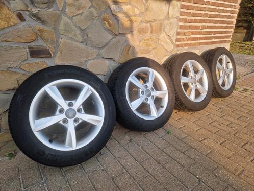 Originele Audi velgen met Michelin zomerbanden – 205/55 R16, Auto-onderdelen, Banden en Velgen, Band(en), Zomerbanden, 16 inch