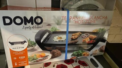 DOMO Plancha Grill XXL - 55 cm - 2200 W, Elektronische apparatuur, Grillplaten, Nieuw, Tafelgrill, Vaatwasmachinebestendig, Ophalen of Verzenden