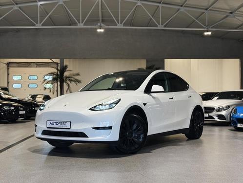 Tesla Model Y Pearl White Multi-Coat - Fabrieksgarantie, Auto's, Tesla, Bedrijf, Te koop, Model Y, 360° camera, Achteruitrijcamera