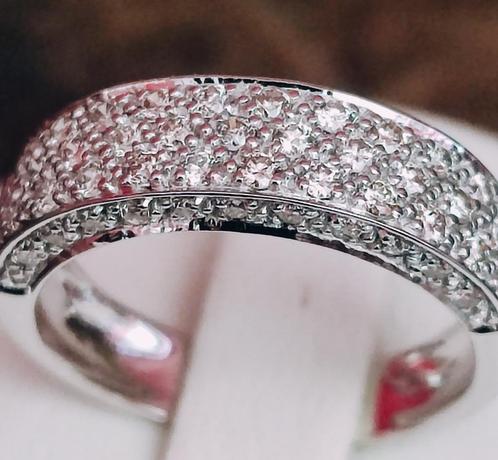 Gouden ring met diamanten 0,57kt, certificaat ALGT, Handtassen en Accessoires, Ringen, Zo goed als nieuw, Dame of Heer, Kleiner dan 17