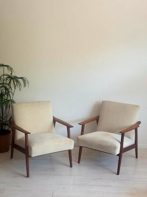 Vintage Easy Chairs Deens jaren ‘60, Huis en Inrichting, Zetels | Zetels en Chaises Longues, Zo goed als nieuw, Eenpersoons, Minder dan 150 cm