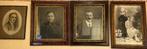 4 authentieke oude echte foto's in 3 originele kaders, Ophalen, Gebruikt, Foto