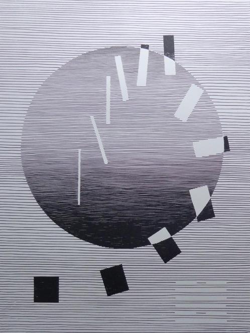 MICHEL SEUPHOR / HEXAGRAMMES YI-KING / ZW-W LITHO / 75x55cm, Antiek en Kunst, Kunst | Litho's en Zeefdrukken, Ophalen of Verzenden