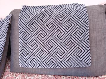 Housse coussin bleu JYSK, Enlèvement, Comme neuf, Bleu