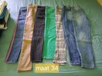 (jeans) broeken - maat 34, Ophalen of Verzenden, Gedragen, Maat 34 (XS) of kleiner, Lang