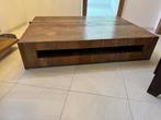 Strakke eikenhouten salontafel, Huis en Inrichting, Tafels | Salontafels, Ophalen, Gebruikt, 100 tot 150 cm, 150 tot 200 cm