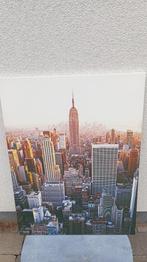 prachtig groot schilderij van New York City 80X60, Antiek en Kunst, Ophalen