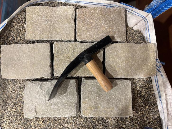 Kasseien-Kinderkoppen  Tandur Beige 20x14x5cm voorraad, Tuin en Terras, Tegels en Klinkers, Nieuw, Klinkers, Natuursteen, 10 m² of meer