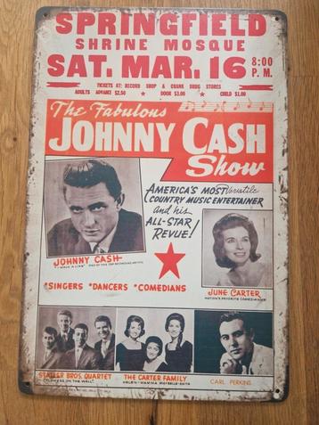 Metalen wandplaat Johnny Cash beschikbaar voor biedingen