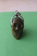 Pendentif Argent 'Tête de mort', Autres représentations, Utilisé, Argent, Argent