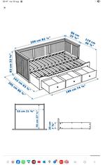Bed 80x200 uitschuifbaar tot 160x200, Huis en Inrichting, Ophalen, Zo goed als nieuw, Wit