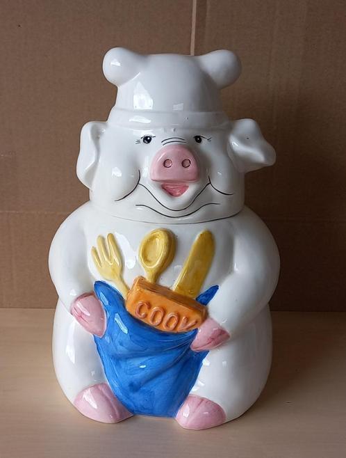 Koekjestrommel varken, Huis en Inrichting, Keuken | Servies, Gebruikt, Schaal of Schalen, Overige stijlen, Keramiek, Ophalen of Verzenden