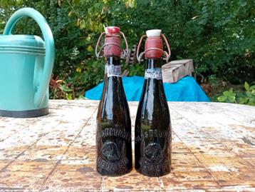 Oude vintage bierflessen Jules Devroey Leuven, Enlèvement ou Envoi, Utilisé