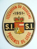 tôle publicitaire no émaillé, plaque touristique rétro Liège, Collections, Enlèvement ou Envoi, Panneau publicitaire