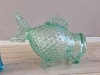 Pols Potten vissen vaas 27,5 x 26,5 cm, Groen, Glas, Ophalen of Verzenden, Zo goed als nieuw