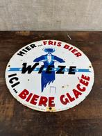 reclamebord Wieze emaillebord emaille bord reclame bier pils, Verzamelen, Ophalen, Reclamebord