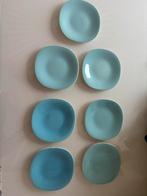 Villeroy & Boch 7 assiettes bleues 15 cm, Uni, Enlèvement ou Envoi, Utilisé, Porcelaine
