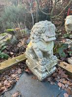 2 Wit marmeren tempelhonden uit einde 19e eeuw, Tuin en Terras, Ophalen, Zo goed als nieuw