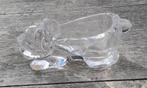 Zware kristallen asbak hondje., Antiek en Kunst, Ophalen of Verzenden