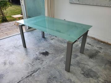 Glazen tafel uitschuifbaar 16070 / 21070 beschikbaar voor biedingen