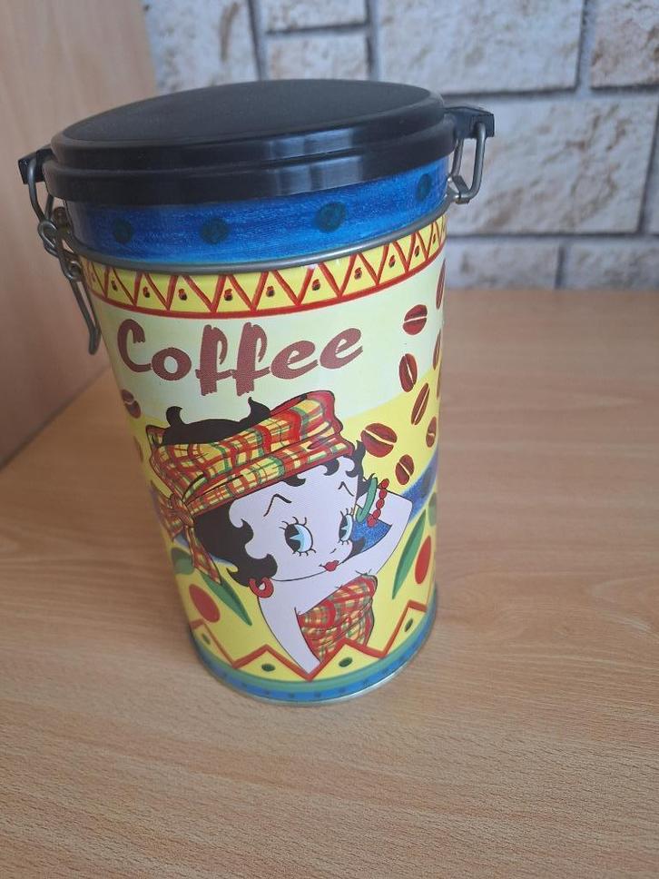 Betty Boop Boîte a café Tropico diffusion 1995, Collections, Statues & Figurines, Neuf, Humain, Enlèvement ou Envoi