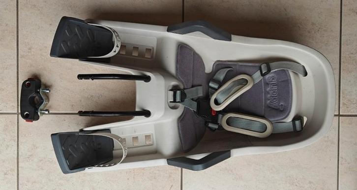 babyfietszitje beige bagagerekhouder Gruvi, Fietsen en Brommers, Fietsaccessoires | Fietsstoeltjes, Gebruikt, Achterzitje, 0 t/m 18 kg