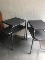 2 vintage industriële trolleys werkbank tafeltje, Ophalen, Zo goed als nieuw