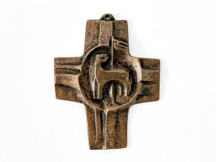 bronzen kruis Egino G. Weinert, Verzamelen, Religie, Zo goed als nieuw, Overige typen, Verzenden