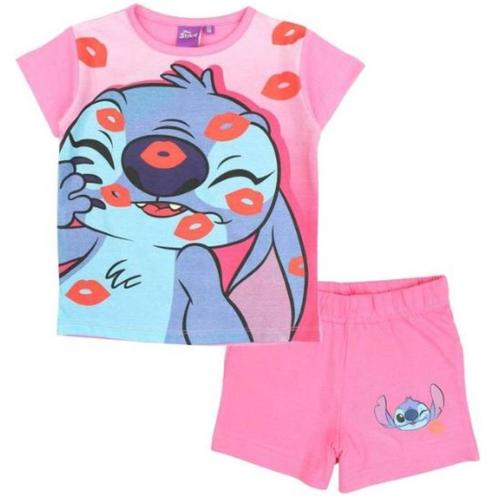 Lilo en Stitch Shortama Pink Kiss - Maat 98-104-110-116, Enfants & Bébés, Vêtements enfant | Taille 116, Neuf, Fille, Vêtements de nuit ou Sous-vêtements