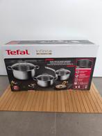 NIEUW: Set van 3 Inox Tefal Infinite inductiepannen, Ophalen of Verzenden, Nieuw