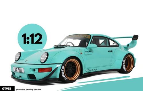 Porsche 964 RWB Tiffany GT Spirit - 1/12, Hobby en Vrije tijd, Modelauto's | 1:5 tot 1:12, Nieuw, Auto, 1:9 t/m 1:12, Ophalen of Verzenden