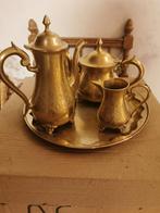 Heel oude koperen  teekan en koffiekan set, Ophalen of Verzenden
