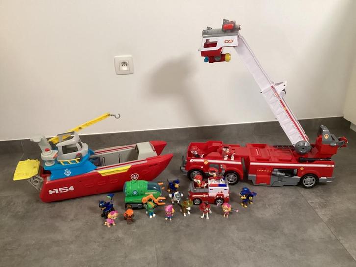 SINTERKLAAS Paw Patrol voertuigen + 15 puppies, Kinderen en Baby's, Speelgoed |Speelgoedvoertuigen, Zo goed als nieuw, Ophalen