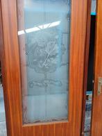 Glas met tekening en spreuken, Ophalen, Gebruikt