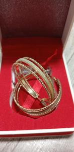 Boucles d'oreilles plaqué or 18 carats, 18 à 19, Or, Comme neuf, Or