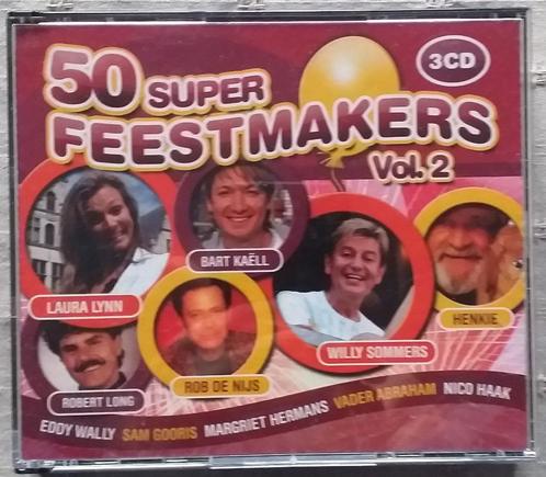 3CD-box 50 Super Feestmakers Vol. 2, CD & DVD, CD | Compilations, Comme neuf, En néerlandais, Coffret, Enlèvement ou Envoi