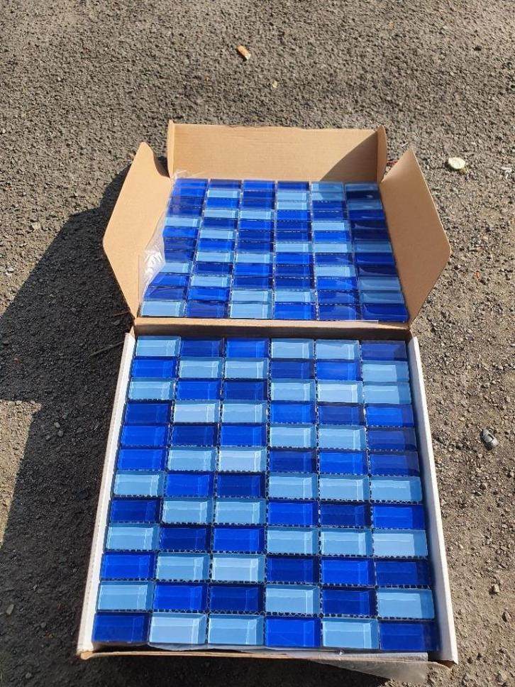 Mosaïque Verre 8 mm epaisseur, 27 euro / m2, Doe-het-zelf en Bouw, Vloerdelen en Plavuizen, Nieuw, Ophalen