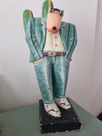 Markus Pierson houten sculptuur van eenzame wolf, Antiek en Kunst, Ophalen