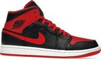 Nike Air Jordan Mid Zwart/Wit/Fire Red - Sneaker -, Ophalen of Verzenden